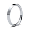 18ct White Gold Standard Weight Flat Court Profile Mirror Finish Wedding Ring