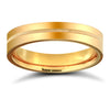 18ct Yellow Gold Premium Weight Flat Court Profile Mirror Finish Wedding Ring