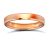 9ct Rose Gold Standard Weight Flat Court Profile Mirror Finish Wedding Ring