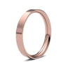 9ct Rose Gold Standard Weight Flat Court Profile Mirror Finish Wedding Ring