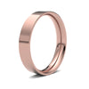 9ct Rose Gold Standard Weight Flat Court Profile Mirror Finish Wedding Ring