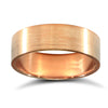 9ct Rose Gold Standard Weight Flat Court Profile Mirror Finish Wedding Ring