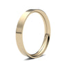 9ct Yellow Gold Standard Weight Flat Court Profile Mirror Finish Wedding Ring