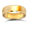 9ct Yellow Gold Standard Weight Flat Court Profile Mirror Finish Wedding Ring