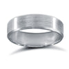 Palladium Standard Weight Flat Court Profile Mirror Finish Wedding Ring