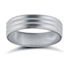 Palladium Standard Weight Flat Court Profile Mirror Finish Wedding Ring