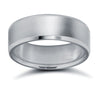 Palladium Standard Weight Flat Court Profile Bevelled Edge Wedding Ring