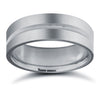Palladium Standard Weight Flat Court Profile Centre Groove Wedding Ring