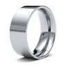 Palladium Standard Weight Flat Court Profile Mirror Finish Wedding Ring