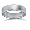 Platinum Standard Weight Flat Court Profile Mirror Finish Wedding Ring