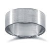 Platinum Standard Weight Flat Court Profile Satin Wedding Ring