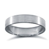 18ct White Gold Standard Weight Flat Profile Satin Wedding Ring