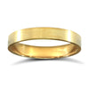 9ct Yellow Gold Standard Weight Flat Profile Satin Wedding Ring