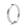 Platinum Standard Weight Flat Profile Mirror Finish Wedding Ring