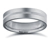 Platinum Standard Weight Flat Profile Centre Groove Wedding Ring
