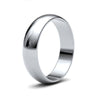 Platinum 5mm Lightweight D-Jhape Profile Mirror Finish Wedding Ring