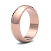18ct Rose Gold Premium Weight D-Shape Profile Mirror Finish Wedding Ring