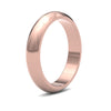 9ct Rose Gold Premium Weight D-Shape Profile Mirror Finish Wedding Ring
