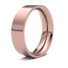 18ct Rose Gold Premium Weight Flat Court Profile Mirror Finish Wedding Ring