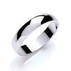 4mm Plain D-Shape Wedding Band