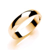 4mm Plain D-Shape Wedding Band