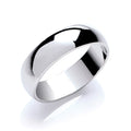 6mm Plain D-Shape Wedding Band