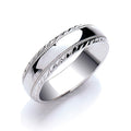 6mm Court Millgrain Edge & D/C Wedding Band