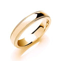 4mm Court Mill Grain Edges Wedding Band