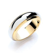 18k Rose Gold Jewellery - 6mm Two Colour Step-Cut D-Shape Wedding Band - by Hearts Forever Jewellers