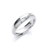 18k White Gold Jewellery - 5mm Court Matt & Polished Finish Groove Wedding Band - by Hearts Forever Jewellers