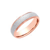 18k Rose Gold Jewellery - 6mm Court Grind Stone Sandblast Centre & Polished Edges - by Hearts Forever Jewellers