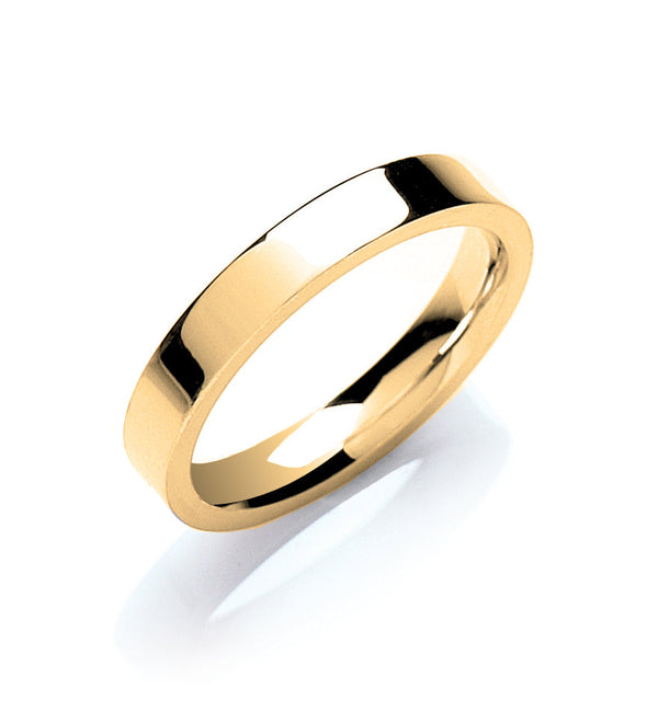 18k White Gold Jewellery - 3mm Premium Flat Court - by Hearts Forever Jewellers