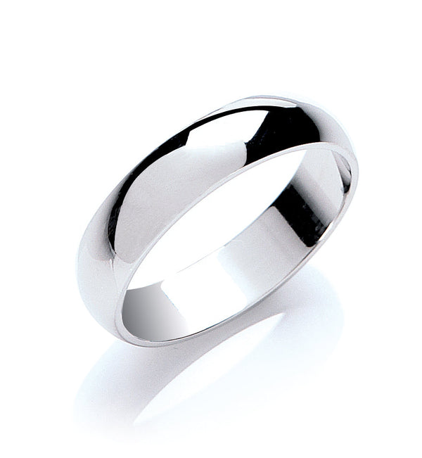 Platinum Jewellery - 5mm Premium D-Shape - by Hearts Forever Jewellers