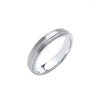 18k White Gold Jewellery - 4mm Traditional Court Track Edges Wedding Band - by Hearts Forever Jewellers