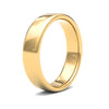 22ct Yellow Gold Standard Weight 5mm Soft Court Profile Mirror Finish Wedding Ring
