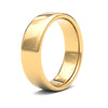 22ct Yellow Gold Standard Weight 6mm Soft Court Profile Mirror Finish Wedding Ring