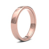 9ct Rose Gold Standard Weight Court Profile Mirror Finish Wedding Ring