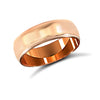 9ct Rose Gold Standard Weight Court Profile Mirror Finish Wedding Ring