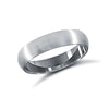 9ct White Gold Standard Weight Court Profile Mirror Finish Wedding Ring