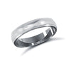9ct White Gold Standard Weight Court Profile Mirror Finish Wedding Ring