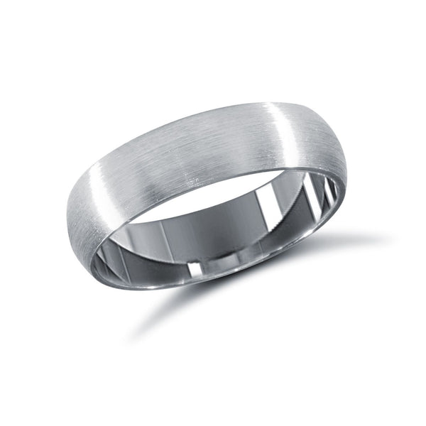9k White Gold Ring - 9ct White Gold Standard Weight Court Profile Mirror Finish Wedding Ring - by Hearts Forever Jewellers