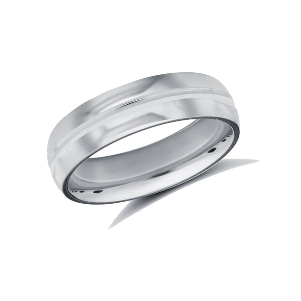 9k White Gold Ring - 9ct White Gold Standard Weight Court Profile Mirror Finish Wedding Ring - by Hearts Forever Jewellers