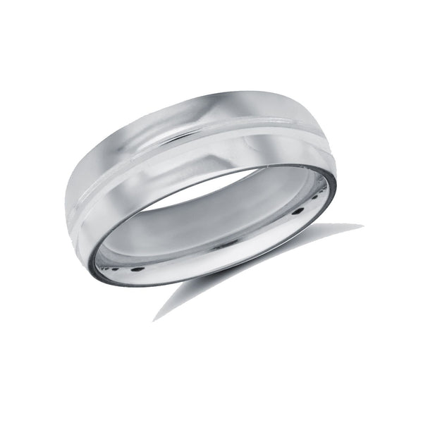 9k White Gold Ring - 9ct White Gold Standard Weight Court Profile Mirror Finish Wedding Ring - by Hearts Forever Jewellers