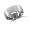 9k White Gold Ring - 9ct White Gold Standard Weight Court Profile Satin Wedding Ring - by Hearts Forever Jewellers