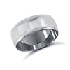 Palladium Standard Weight Court Profile Mill Grain Wedding Ring