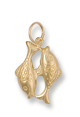 Necklace - Y/G Pisces Zodiac Pendant - by Hearts Forever Jewellers