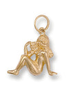 Necklace - Y/G Virgo Zodiac Pendant - by Hearts Forever Jewellers