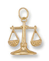Necklace - Y/G Libra Zodiac Pendant - by Hearts Forever Jewellers
