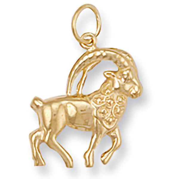 Necklace - Y/G Capricorn Zodiac Pendant - by Hearts Forever Jewellers