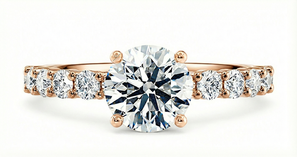 Platinum Diamond Ring - Akinia Diamond Band Engagement Ring - Botanical Pave Diamond Band in 9k, 14k, 18k Gold & Platinum - by Hearts Forever Jewellers